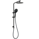 Matt Black Round 8" Shower Head Sliding Rail Arm 3 Modes Handheld Arm Dual Combo V1233-C4902B22PHR003M4CBKSR108B