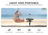 SWETRACE Outdoor Table Black Wooden Plastic 1Pc 11.8x7.9x7.9in V1189-LWWAL-20260327-03738
