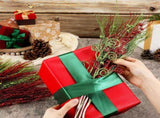 32 Pcs Red Green Christmas Tree Picks Decorations 17'/12' Christmas Tree Topper Artificial Glitter V1192-AZ-W-17384