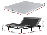 Artiss Queen Bed Frame and Giselle Bedding Queen Memory Foam Mattress Set, Electric Bed Base with EAB-8183-NOBLE-15-Q