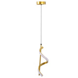 Spiral LED Pendant Light Gold Color High Brightness Eyes Protection LED Hanging Lamp for Living Room V1294-YM0706-3119230118711