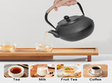 1.2L Cast Iron Teapot and Warmer Set Tea Kettle Iron Bottle With Stainless Steel Mesh Infuser and V985-TEAPOTSET