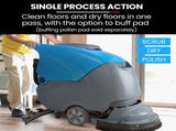 Auch FSH18 Floor Scrubber & Dryer, 490mm, Battery Powered, Walk Behind, Multi-purpose Commercial V219-SCBHNDACP18A