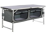 Camping Kitchen Table, Quick set-up Folding Camping Table with A Carrying Bag, 3 Adjustable Heights, V952-CWJKYDCFHSHSB10K7V0