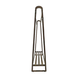 Dark Wood 160x100cm Clothes Rack Slim Stylish Space Saving V63-840821