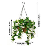 Artificial Violet UV Resistant Potted Plant 2 Pack, Faux Violet Flowers in Planters for Outdoor V1192-AZ-W-34051