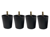 4 Pack 4 Inch Legs,Plastic Sofa Coach Legs,Round Tapered Feet Sofa Legs,Replacement V1189-LWWAL-20260401-05892