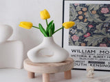 Ceramic Set of 2 Modern White Vases for Home Dcor V178-35712