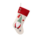 Christmas Gnome Stocking with Red Striped Hat and Decorations - Holiday Decor V888-ELOSUNG10528