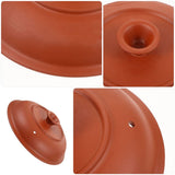 Brown Ceramic Casserole Cover for Stewpot with Vent Hole and Unique Handle Design V1366-AZ2-W-13980