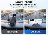 360 Degree Rotational Car Dashboard Phone Mount, Strong Suction Anti-Slip Base, Universal Adjustable V1369-AZ3-W-08517