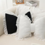Bow Pillow for Couch, Bow Pillow Throw Pillow, Ruffle Lace Bow Decorative, Cute Bow Shaped V1370-AZ4-13119