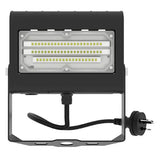M-Elec Nox V4 LED Floodlight 30W 5700K White 4110lm 70CRI 120x90deg Black IP65 IK10 with Plug & V1202-V1-MELML-NOX3-V4-W