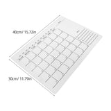 Self-Adhesive Whiteboard Calendar Decal Flexible Design 2Pcs V1369-AZ3-W-22888