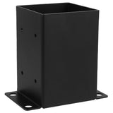 Black Wood Pavilion Post Base Bracket Kit Heavy Duty Support for Pergolas and Outdoor Structures V1369-AZ3-W-17120