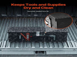 Heavy Duty Aluminum Truck Bed Tool Box, Stripes Plated Tool Box with Side Handle and Lock Keys, V952-LCZXGJX301392MXYR002V0