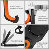 Rubber Coated Bike Rack Wall Mounted Bike Holder 2 Bike Wall Mounts Indoor and Outdoor Use V1237-ZY-715-088
