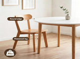 Artiss Round Dining Table and Chairs Set 5 PCS, 108cm Compact Kitchen Table Set with Solid Pine Wood DSET-TAB01-RUB-WDX4