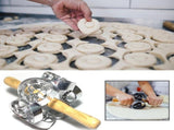 Donut Cutter, Stainless Steel Donut Mold & Dough Stamp Maker, Baking Tool with Wooden Handle, for V1366-AZ2-W-16750