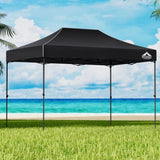 Instahut Gazebo Pop Up Marquee 3x4.5 Folding Tent 500D Wedding Camping Black GAZEBO-T-3X45-F-BK