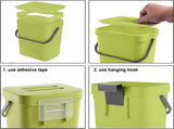 Small Plastic Trash Can, Hanging Small Trash Can with Lid Under Sink for Kitchen, Food Waste Bin for V1259-DP01-A-2074