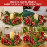 Christabelle 26cm Christmas Centrepiece Lush Green Decor Berries & Baubles 112_GUE513