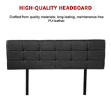 PU Leather Queen Bed Deluxe Headboard Bedhead - Black V63-768245