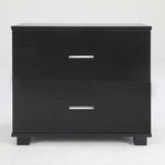 Bedside Table Side Storage Cabinet Nightstand Bedroom 2 Drawer Legs ETTA BLACK V274-FT-BEDT-2DD08-BK