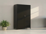 Two-Door Metal Cabinet Shelf Storage for Home Office Gym V63-844361