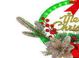 Christmas Wreath Lightation Artificial Red Berry Pine Needle LED Lighted Christmas Wreath V1294-YM0901-3119240059611