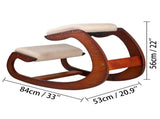 Ergonomic Kneeling Chair Wooden Neck Pain Relief Relieve Fatigue Wood Stool V952-DNGDSHTSKJ0000001V0