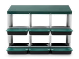 i.Pet Chicken Nesting Box Roll Away Metal Nesting Box Wall Mounted 6 Holes Green PET-CHICK-BOX-6H-GN