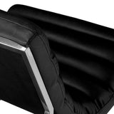 Caviar Bonded Leather & Steel Lounge Accent Chair in Black V1041-JMC-1059BLACK