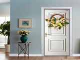 Artificial Wreath Yellow Wild Daisy Half Wreath Easter Decoration Wreath Artificial Flowers Front V1294-YM0714-211222XU04-1