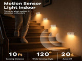 6 Pack Rechargeable Stair Lights for Indoor, Motion Sensor LED Night Light Lamp for Step Hallway V1192-AZ-W-26463