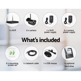 UL-tech Wireless CCTV Security System 8CH NVR 3MP 8 Bullet Cameras 1TB CCTV-WF-CLA-8C-8B-T