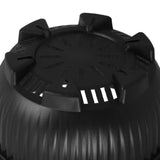 Set of 6 Black Plastic Plant Pots, Shallow Flower Pots for Indoor and Outdoor Gardening, Garden V1369-AZ3-W-16779