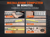 E Track Tie-Down Rail Kit, 24PCS 1524 mm E-Tracks Set Includes 8 Steel Rails & 8 O-Rings & 8 V952-YSDXE5FT32PCSRMMSV0