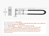Toilet Safety Rail, 60.5 cm U-Shaped Handicap Bar, Foldable Senior Safety Pole, Flip Up Toilet V952-CSFSWZTKFZ24OTR5FV0