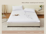 193*203cm White Waterproof Mattress Protector - Microfibre Terry Towelling Top, TPU Membrane V888-ELOSUNG56151-4