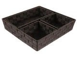 4-Pack Dark Brown Cube Storage Bins, Cloth Fabric Organizer Baskets for Home and Office Storage V1366-AZ2-W-19224