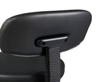 Levede Swivel Office Chair Ergonomic Stool Height Adjustable Footrest Backrest BR1073-BK-H-AU