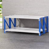 Giantz 2x 0.9M Garage Shelving Workbench Warehouse Rack WR-F-20060-900BG-ABX2