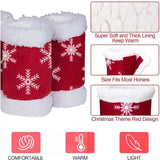 Christmas Red Horse Leg Protectors polar fleece Standing Wraps, Pack of 4,for Horses Leg Loose and V1192-AZ-W-3067