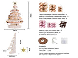 Jingle Jollys Paper Christmas Tree 114CM w/ Star Topper LEDs Xmas Decorations Kit Home Office White PAPER-XMAS-TR-100-WH