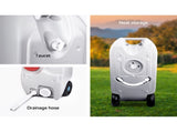Weisshorn 40L Portable Wheel Water Tank Camping Caravan Storage Grey CAMP-TANK-40L-GREY