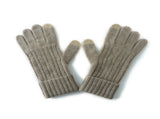Elephant Gray Unisex Touchscreen Ribbed Warm Cycling Windproof Knitted Five-finger Gloves V888-ELOSUNG32680