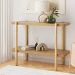 Artiss Console Table 92CM 2-tier Pine Sera FUR-S-CST-01-WD