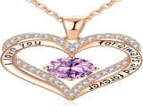 18K Rose Gold Necklaces for Women, 925 Sterling Silver Gifts for Mothers Day, Jewelry for Wife Mom V1164-325765