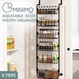 GOMINIMO 6 Tier Adjustable Baskets Over the Door Pantry Organizer V227-3720262010994